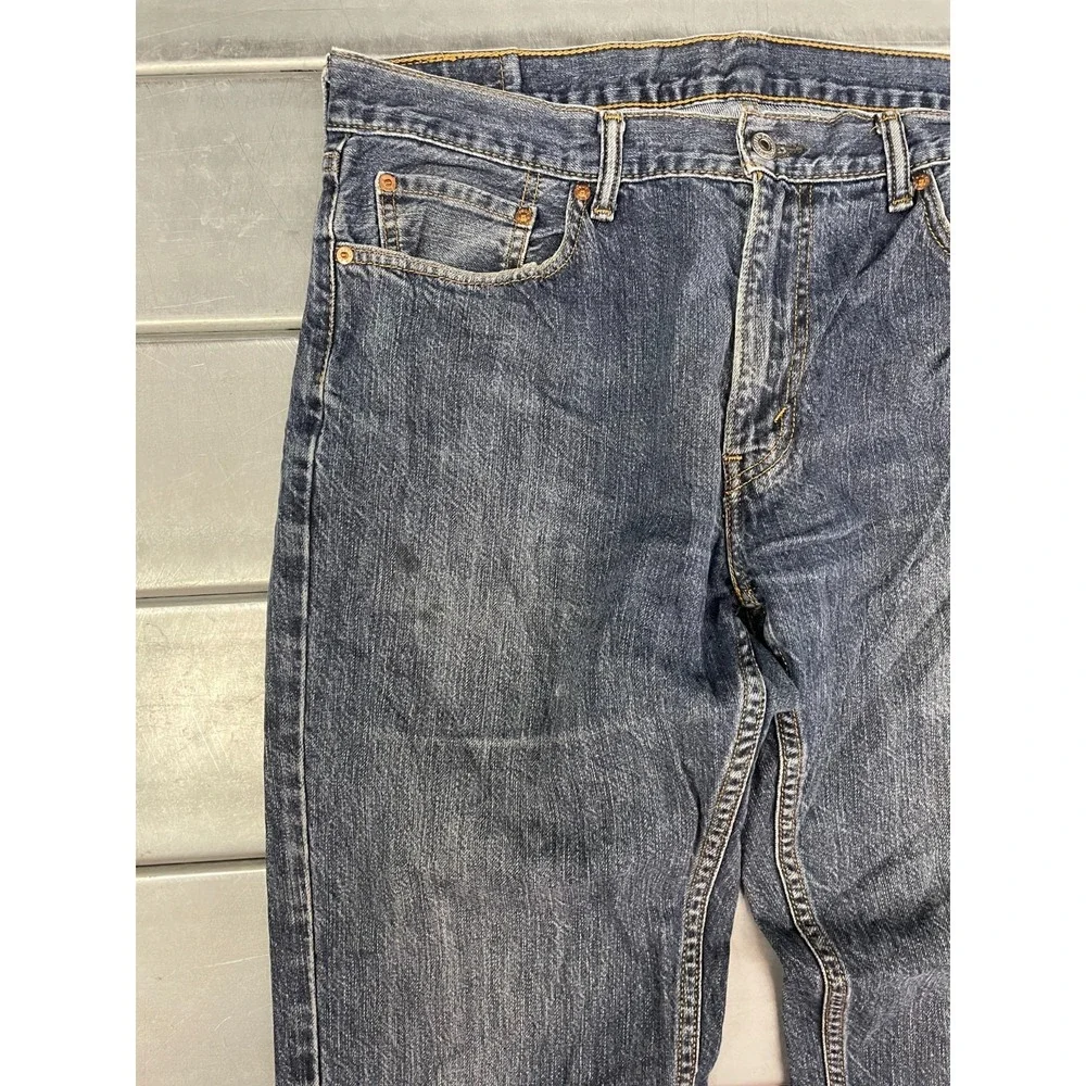 Levis 559 Jeans Mens 36x32 Blue Dark Wash Denim 100% Cotton Relaxed‎ Straight